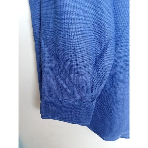 Sid Mashburn Men Blue 100% Cotton Button Down Long Sleeve Shirt size XL, - Picture 4 of 8